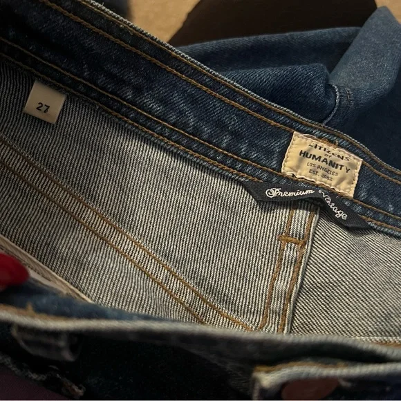 Citizens Of Humanity Maisie Ultra High Rise Patch Flare Jeans In Zenith - Picture 4 of 5